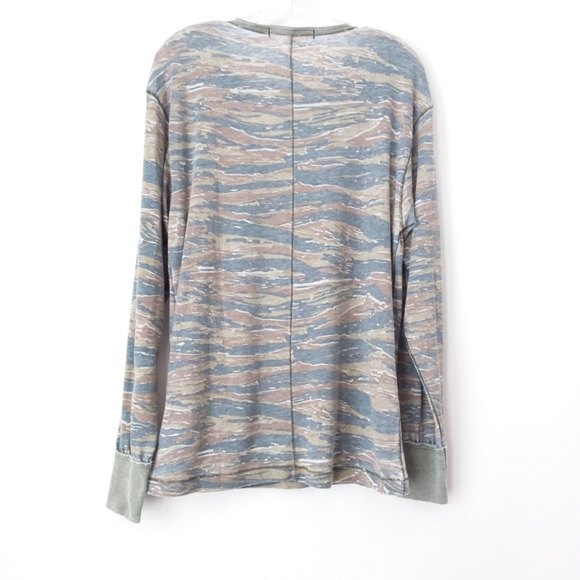 We The Free Top Arielle Tiger Combo Long Sleeve Tee XS - Picture 3 of 8